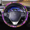 Neon Palm Leaf Edm Print Steering Wheel Cover-grizzshop