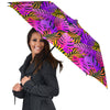 Neon Palm Leaf Edm Print Umbrella-grizzshop