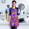 Neon Palm Leaf Edm Print Women's Apron-grizzshop