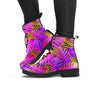 Neon Palm Leaf Edm Print Women's Boots-grizzshop