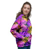 Neon Palm Leaf Edm Print Women's Hoodie-grizzshop