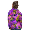 Neon Palm Leaf Edm Print Women's Hoodie-grizzshop