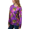 Neon Palm Leaf Edm Print Women's Sweatshirt-grizzshop