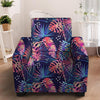 Neon Palm Leaf Hawaiian Print Armchair Cover-grizzshop