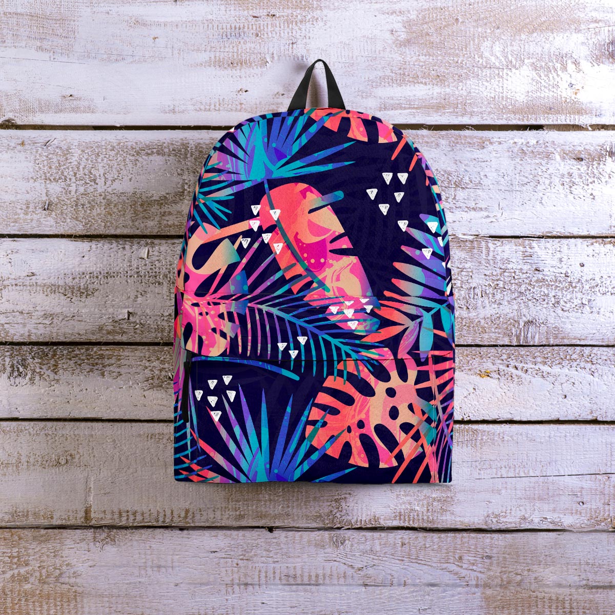 Neon Palm Leaf Hawaiian Print Backpack-grizzshop