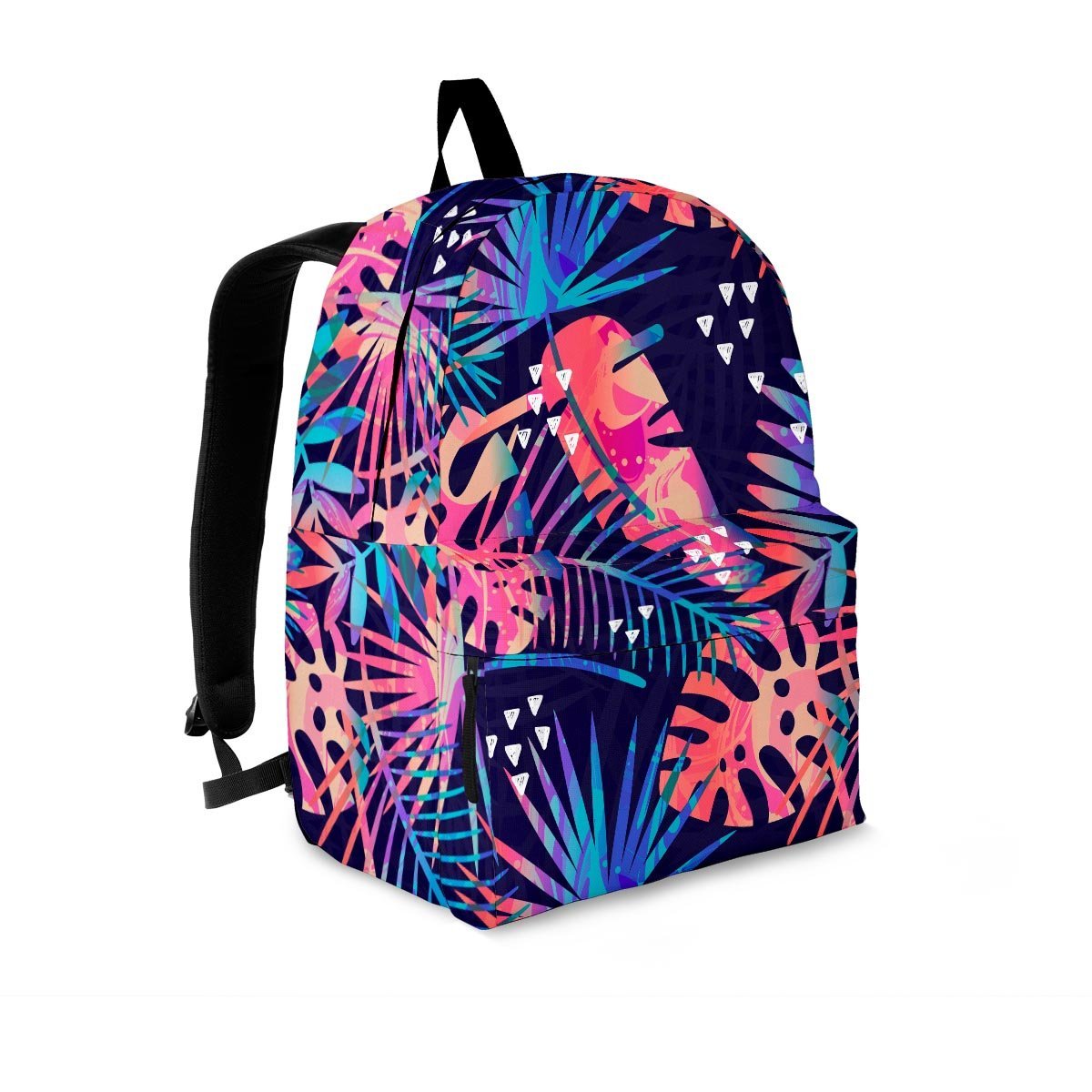 Neon Palm Leaf Hawaiian Print Backpack-grizzshop