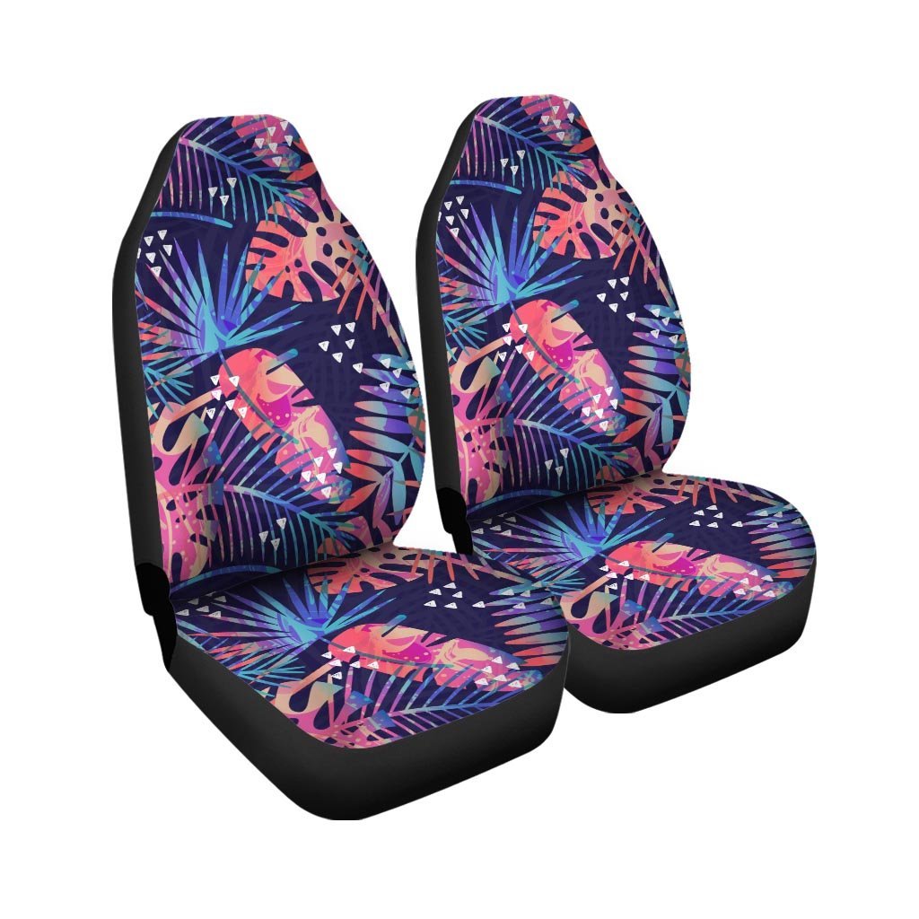 Neon Palm Leaf Hawaiian Print Car Seat Covers-grizzshop