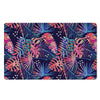 Neon Palm Leaf Hawaiian Print Door Mat-grizzshop