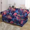 Neon Palm Leaf Hawaiian Print Loveseat Cover-grizzshop