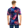 Neon Palm Leaf Hawaiian Print Men T Shirt-grizzshop