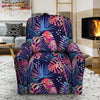 Neon Palm Leaf Hawaiian Print Recliner Cover-grizzshop