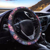 Neon Palm Leaf Hawaiian Print Steering Wheel Cover-grizzshop