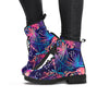 Neon Palm Leaf Hawaiian Print Women's Boots-grizzshop