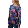 Neon Palm Leaf Hawaiian Print Women's Sweatshirt-grizzshop