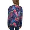 Neon Palm Leaf Hawaiian Print Women's Sweatshirt-grizzshop