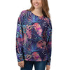 Neon Palm Leaf Hawaiian Print Women's Sweatshirt-grizzshop