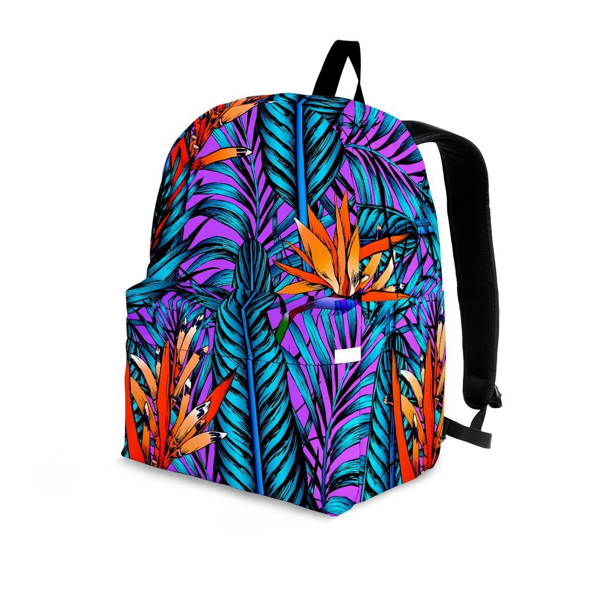 Neon Palm Leaf Tropical Print Backpack-grizzshop