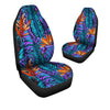 Neon Palm Leaf Tropical Print Car Seat Covers-grizzshop