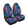 Neon Palm Leaf Tropical Print Car Seat Covers-grizzshop