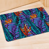 Neon Palm Leaf Tropical Print Door Mat-grizzshop