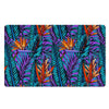 Neon Palm Leaf Tropical Print Door Mat-grizzshop