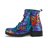 Neon Palm Leaf Tropical Print Men's Boots-grizzshop