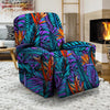 Neon Palm Leaf Tropical Print Recliner Cover-grizzshop