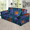 Neon Palm Leaf Tropical Print Sofa Cover-grizzshop