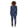 Neon Palm Leaf Tropical Print Women's Pajamas-grizzshop