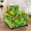 Neon Pineapple Hawaiian Print Armchair Cover-grizzshop