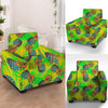 Neon Pineapple Hawaiian Print Armchair Cover-grizzshop