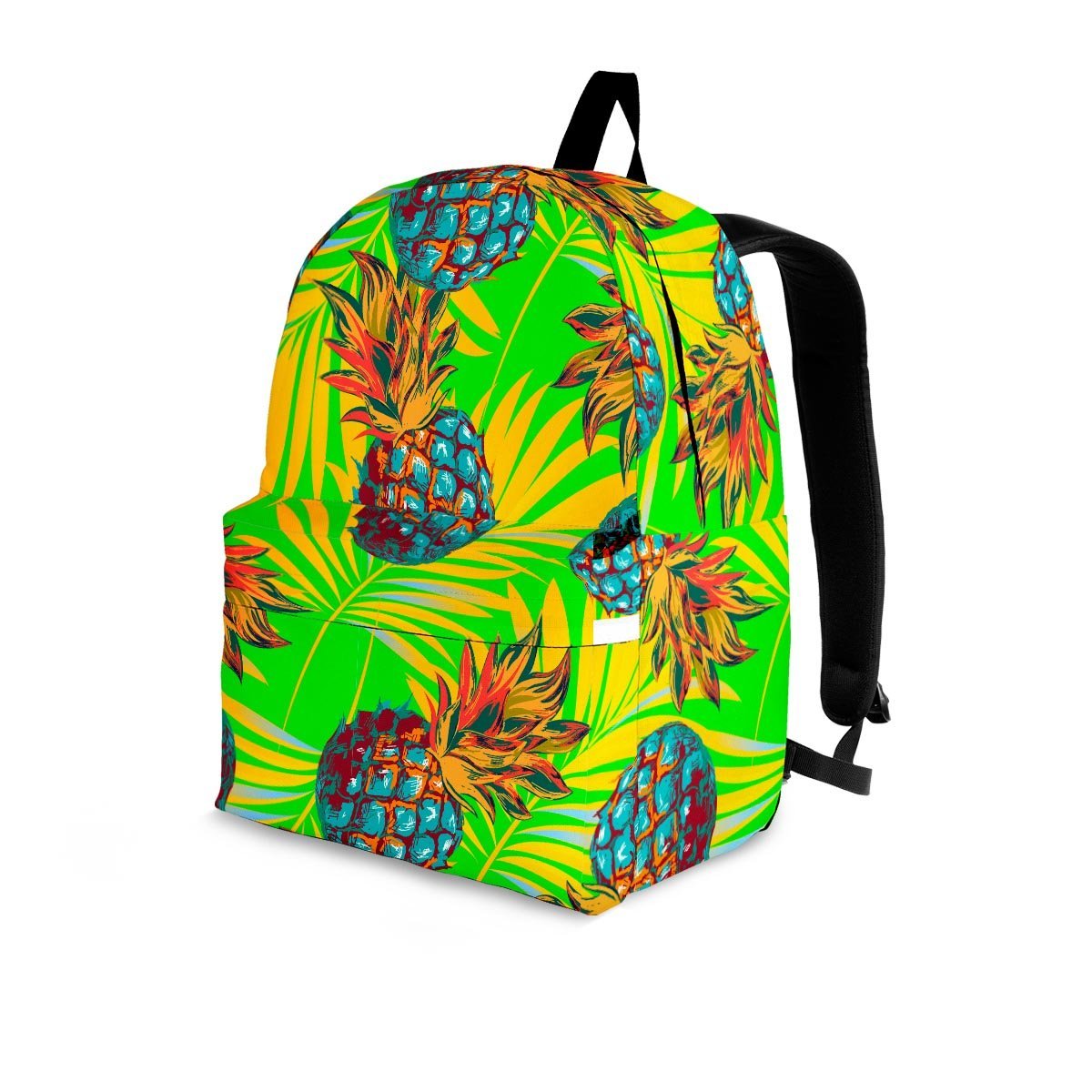 Neon Pineapple Hawaiian Print Backpack-grizzshop