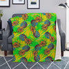 Neon Pineapple Hawaiian Print Blanket-grizzshop