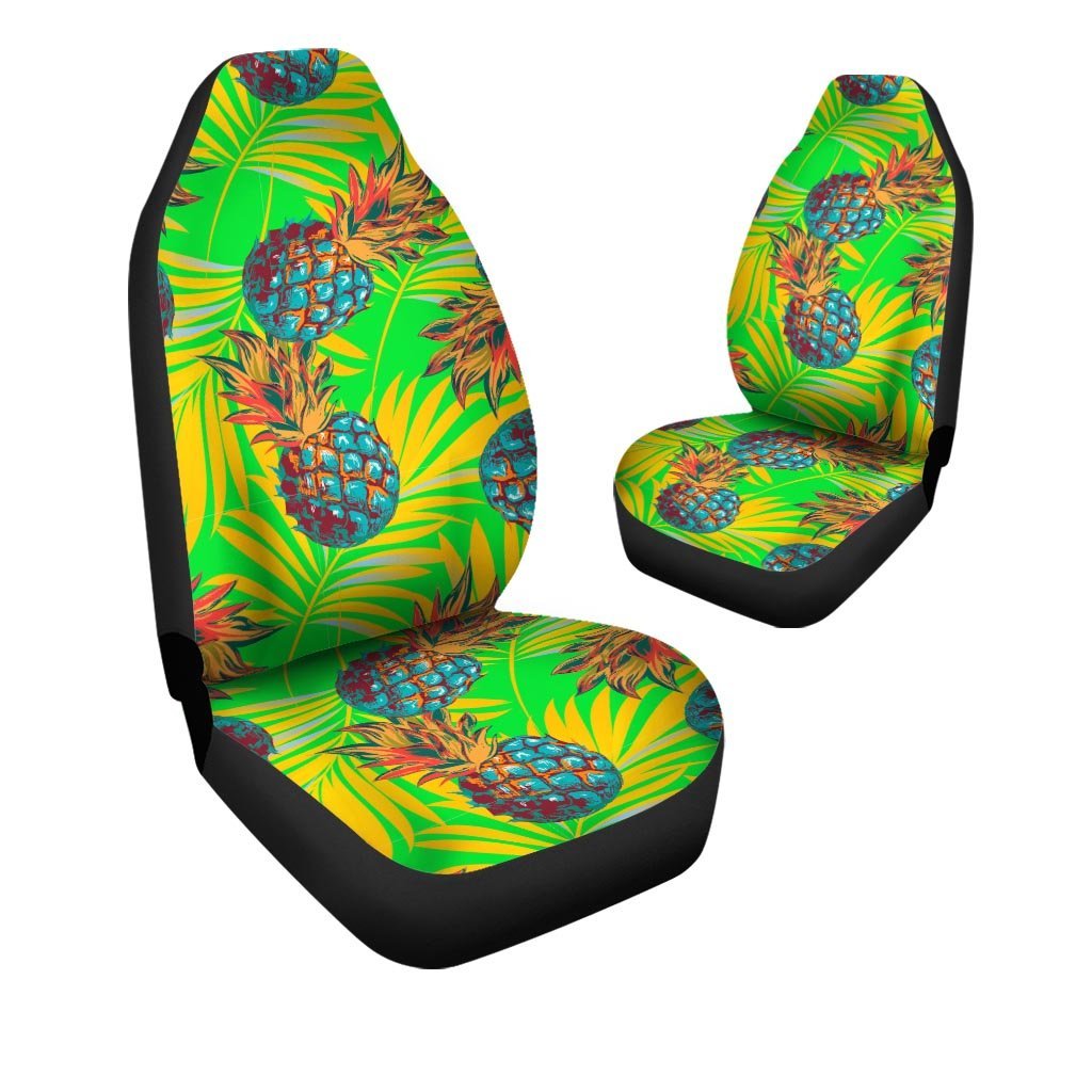 Neon Pineapple Hawaiian Print Car Seat Covers-grizzshop