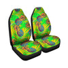 Neon Pineapple Hawaiian Print Car Seat Covers-grizzshop