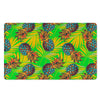 Neon Pineapple Hawaiian Print Door Mat-grizzshop