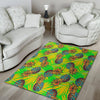 Neon Pineapple Hawaiian Print Floor Mat-grizzshop