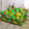 Neon Pineapple Hawaiian Print Loveseat Cover-grizzshop