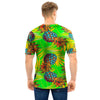 Neon Pineapple Hawaiian Print Men T Shirt-grizzshop