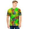 Neon Pineapple Hawaiian Print Men T Shirt-grizzshop