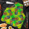 Neon Pineapple Hawaiian Print Men's Apron-grizzshop