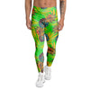 Neon Pineapple Hawaiian Print Men's Leggings-grizzshop