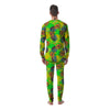 Neon Pineapple Hawaiian Print Men's Pajamas-grizzshop