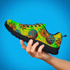 Neon Pineapple Hawaiian Print Men's Sneakers-grizzshop