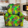 Neon Pineapple Hawaiian Print Recliner Cover-grizzshop