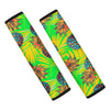 Neon Pineapple Hawaiian Print Seat Belt Cover-grizzshop