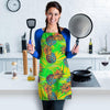 Neon Pineapple Hawaiian Print Women's Apron-grizzshop