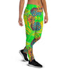 Neon Pineapple Hawaiian Print Women's Joggers-grizzshop