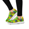 Neon Pineapple Hawaiian Print Women's Sneakers-grizzshop