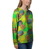 Neon Pineapple Hawaiian Print Women's Sweatshirt-grizzshop